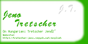 jeno tretscher business card